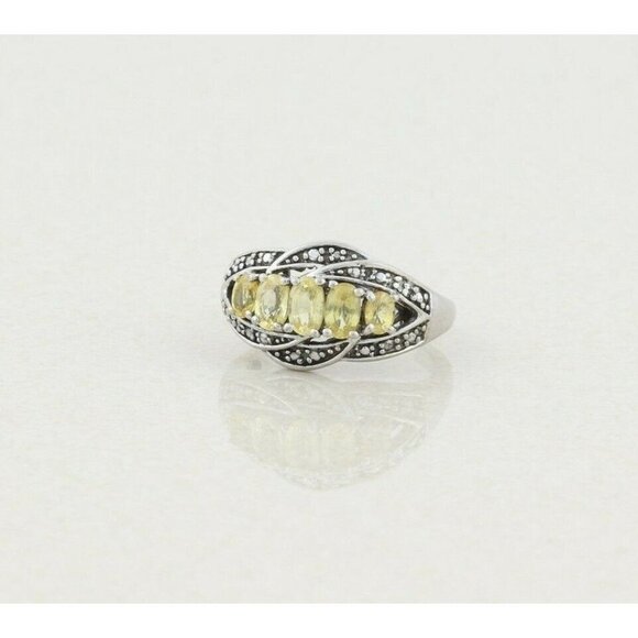 Sterling Silver Yellow Topaz Ring size 6 - Picture 5 of 7
